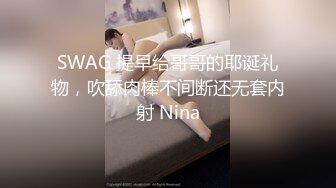 SWAG 提早给哥哥的耶诞礼物，吹舔肉棒不间断还无套内射 Nina