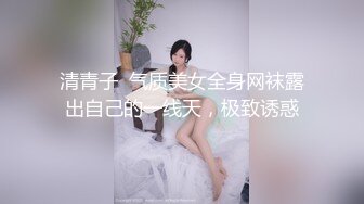 清青子  气质美女全身网袜露出自己的一线天，极致诱惑