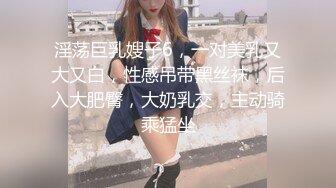 淫荡巨乳嫂子6，一对美乳又大又白，性感吊带黑丝袜，后入大肥臀，大奶乳交，主动骑乘猛坐